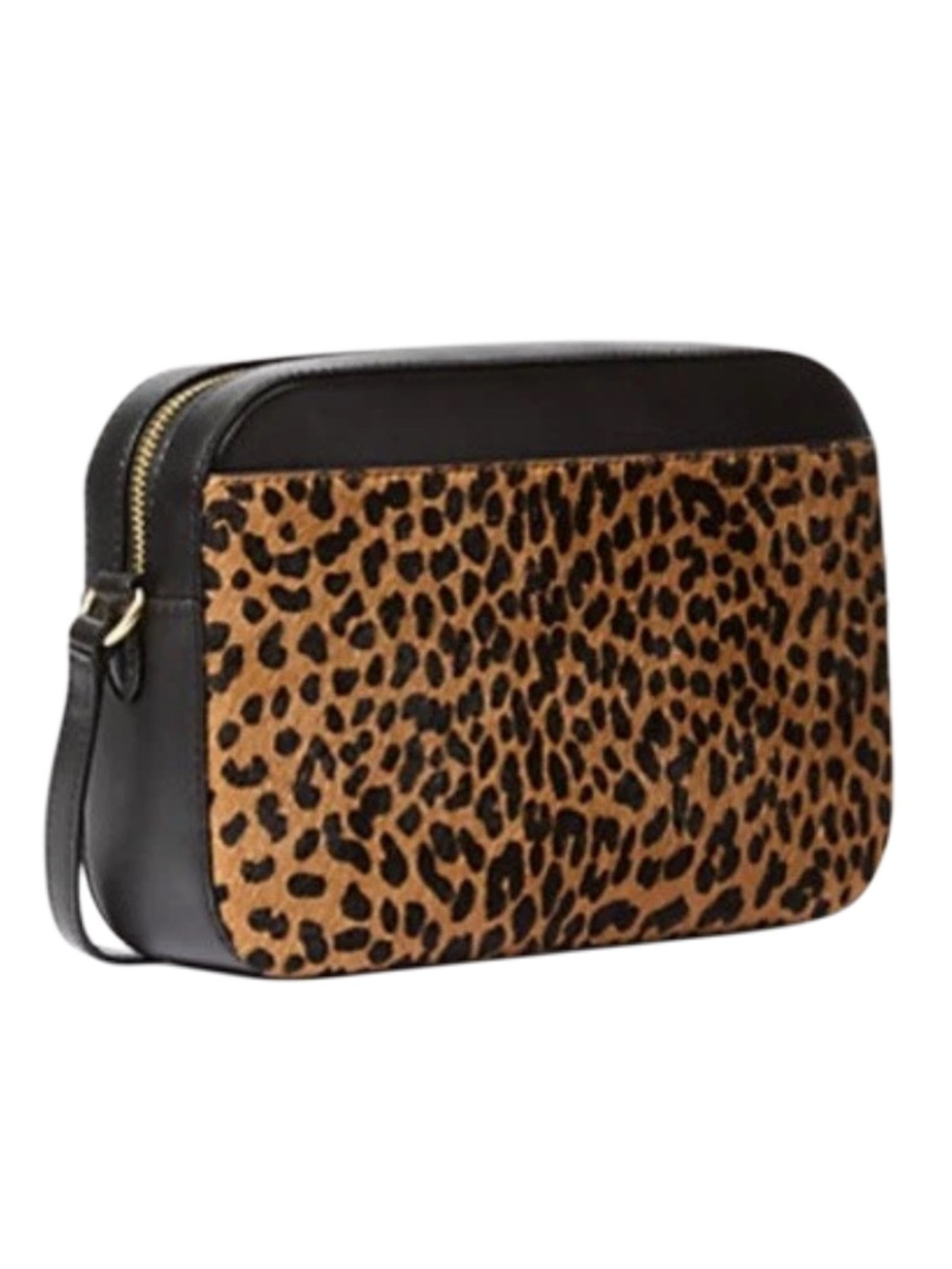 Michael Kors Leopard Print Calf Hair Large Jet Set Crossbody Bag - Picture 3 of 5